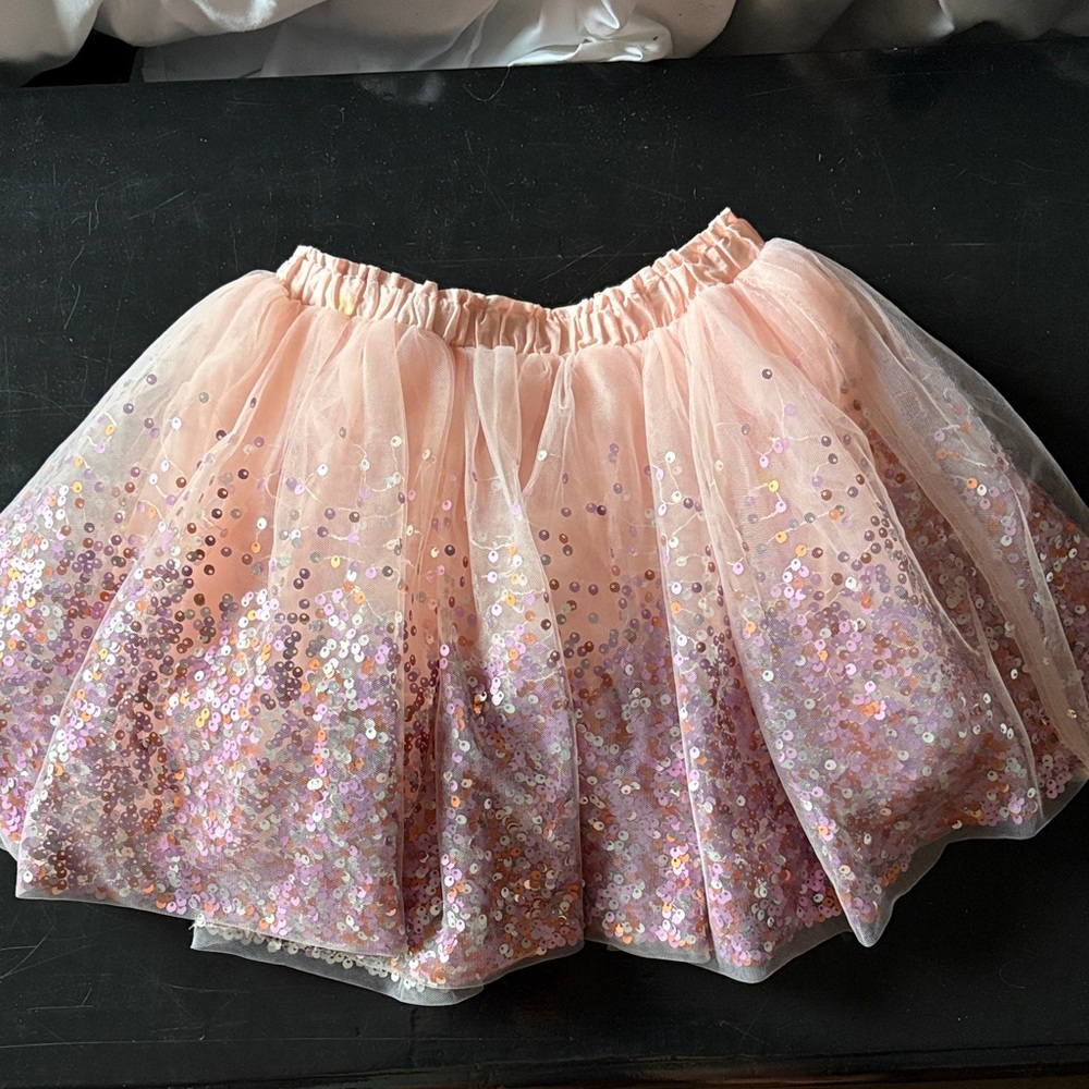 Seed Heritage Salmon-y Pink Sequin Skirt
